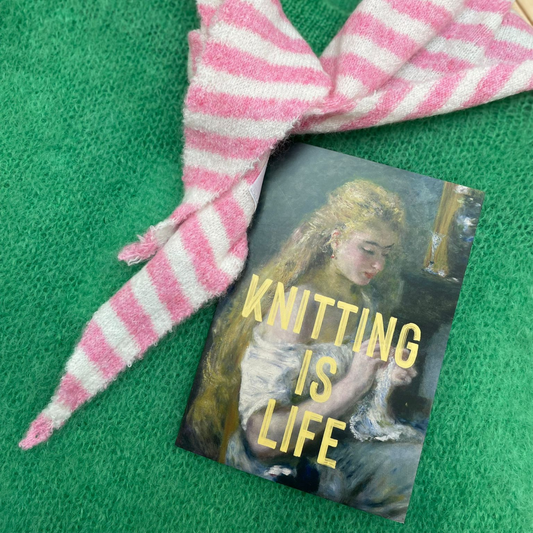 Greetings Card - Knitting is Life