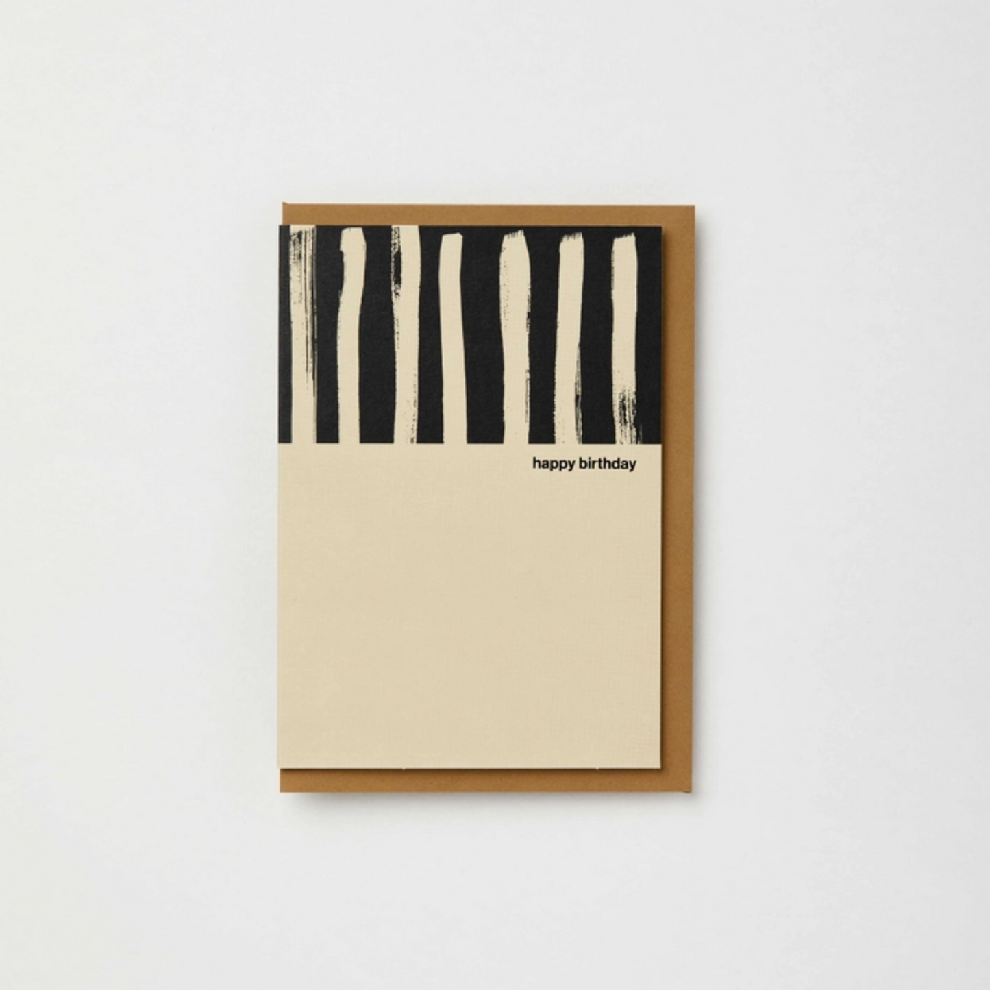 Kinshipped Greetings Card - Happy Birthday Painted Stripe