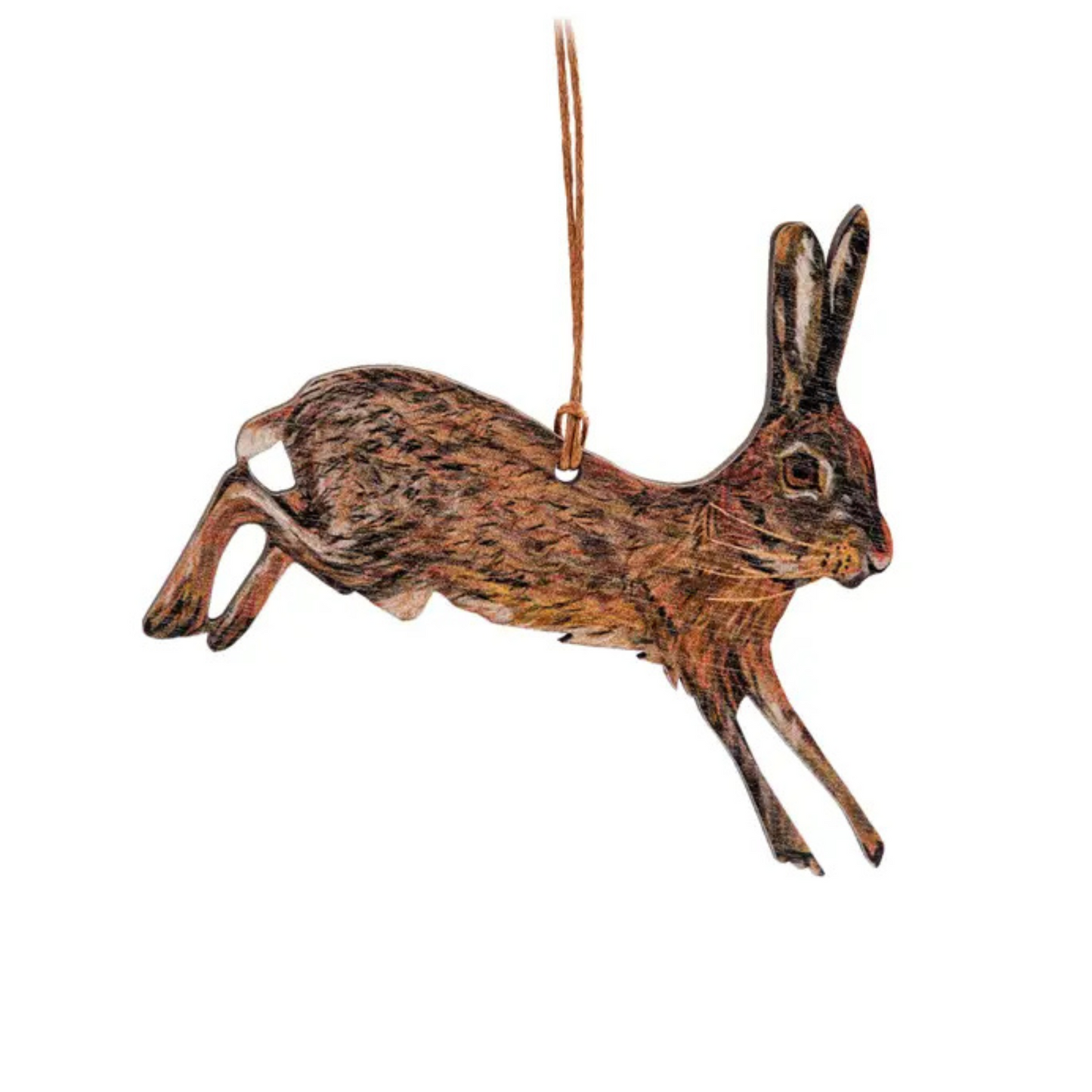 Clare O’Neill Artwork Birch Hanging Decoration - Brown Hare