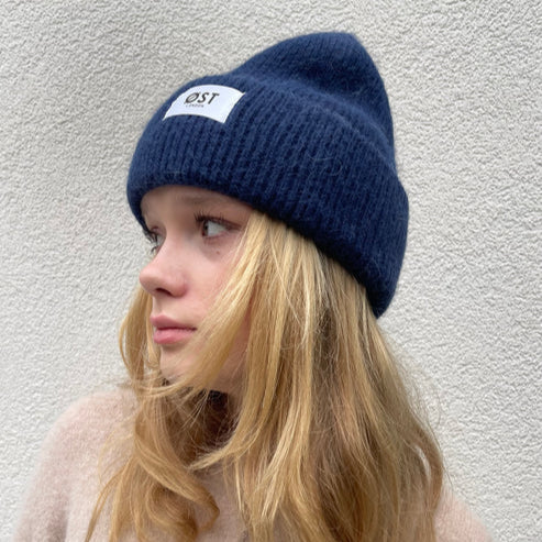 OST London Clara Angora Beanie - Bright Blue