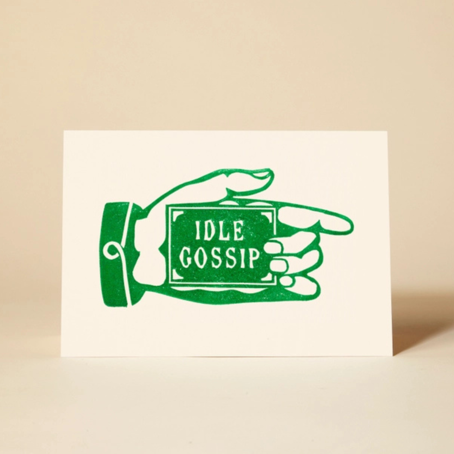 Greetings Card - Idle Gossip Linocut