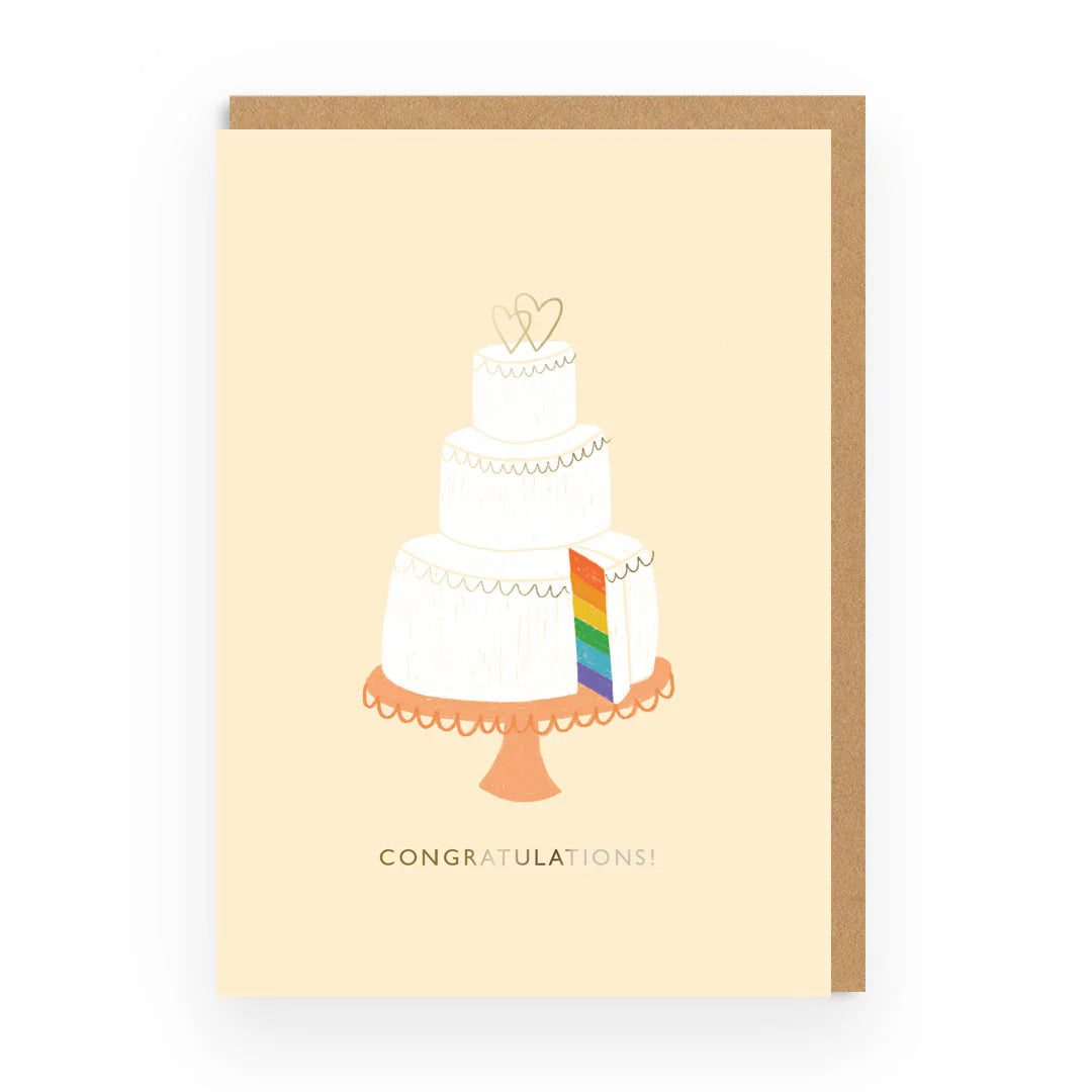 Greetings Card - Rainbow Cake