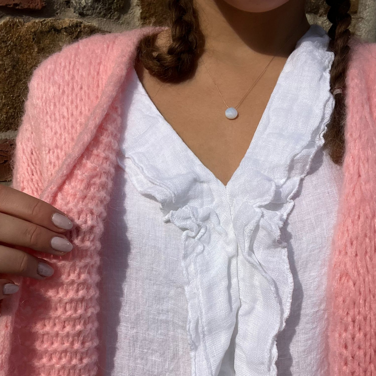 Linen Sleeveless Blouse - White