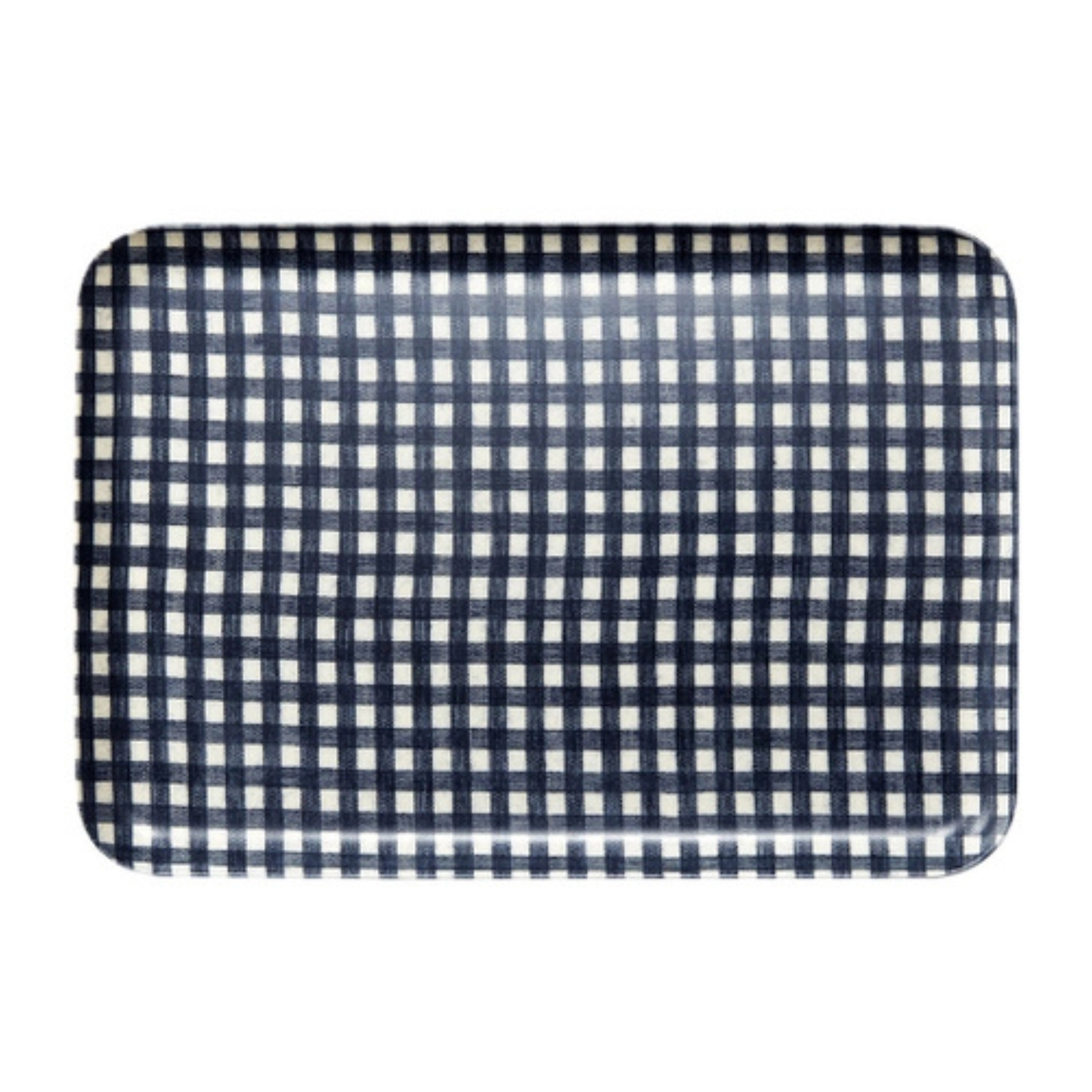 Linen Tray - Navy and White Check