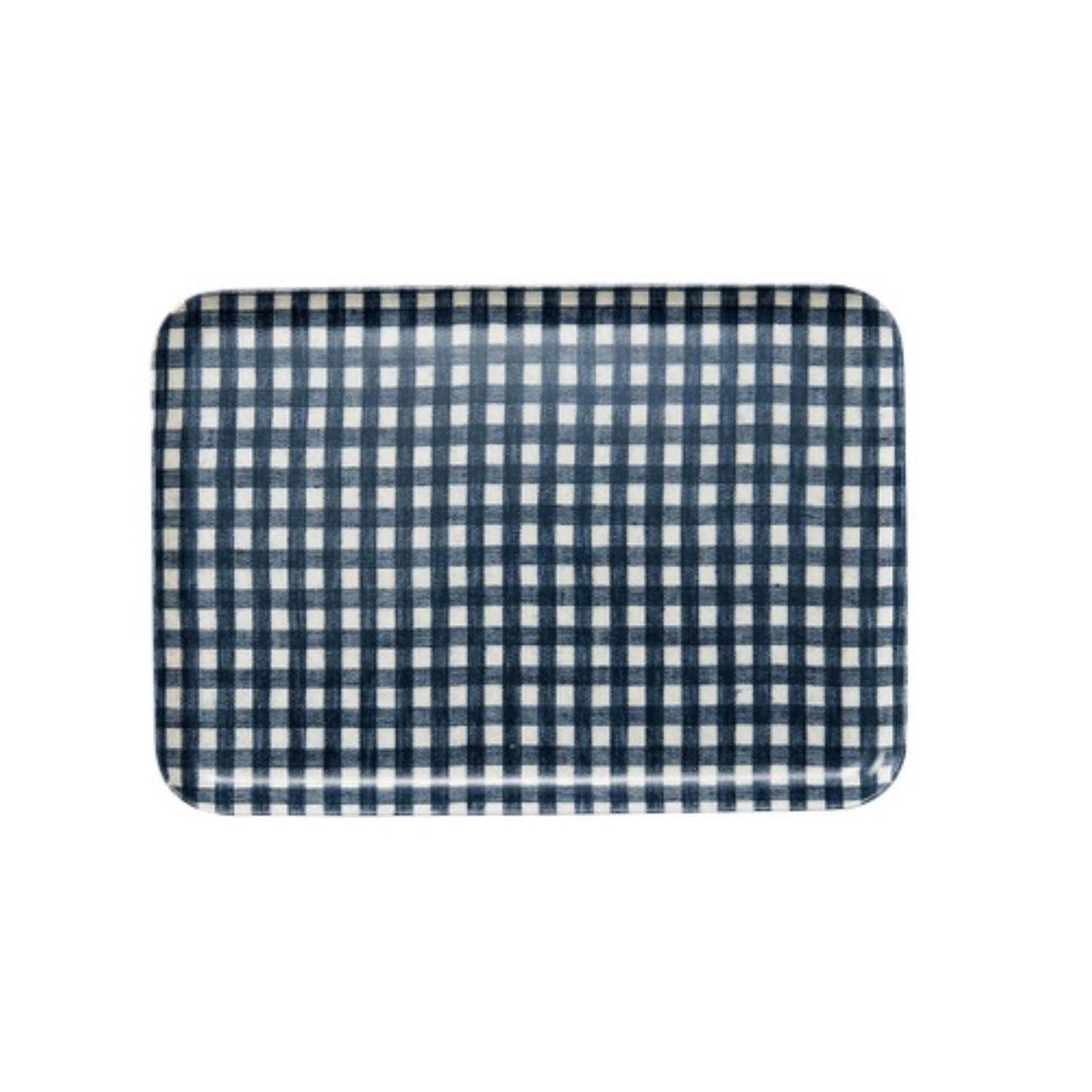 Linen Tray - Navy and White Check