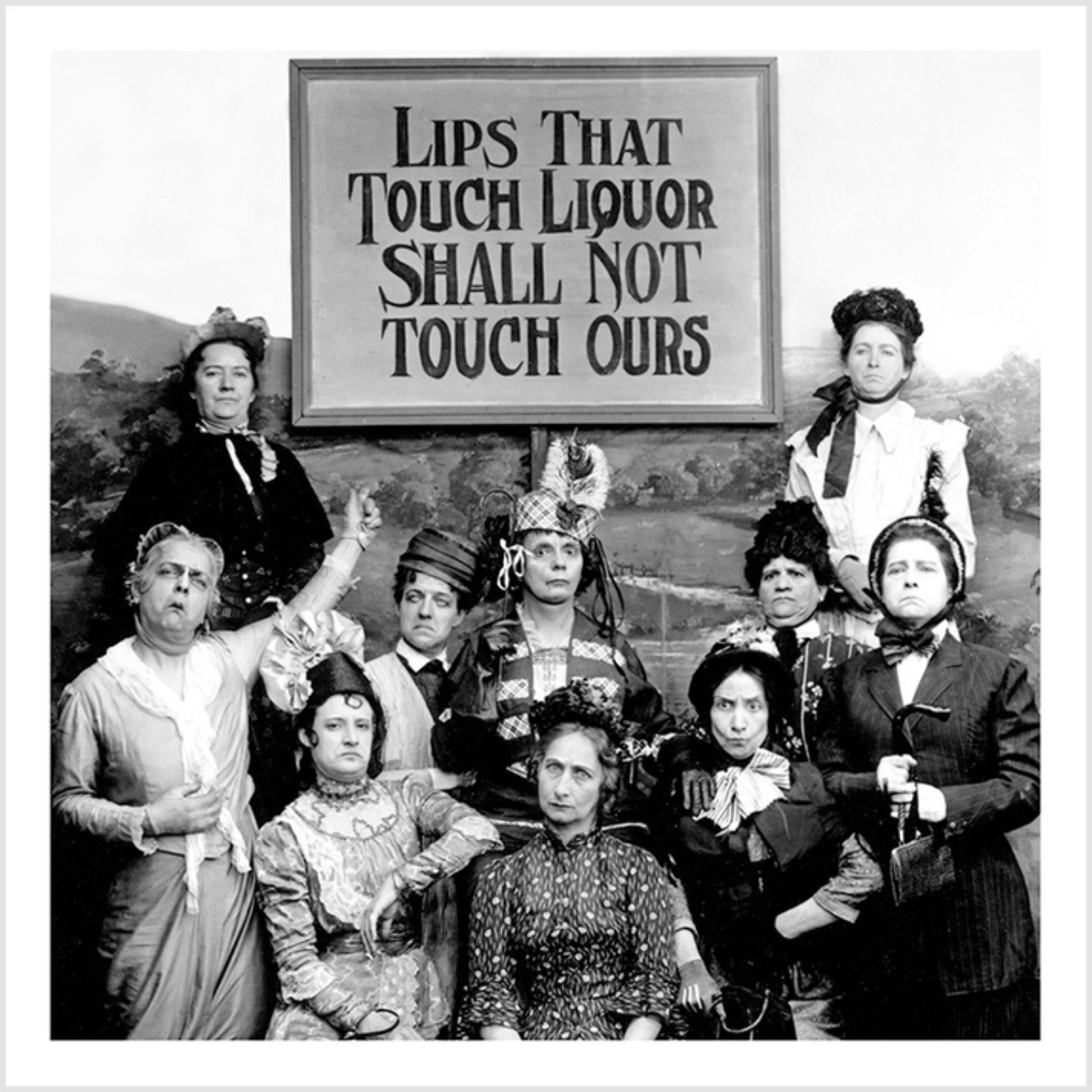 Greetings Card - Lips Touch Liquor
