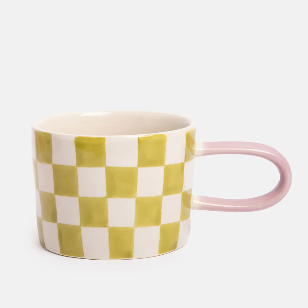 Ceramic Mug - Green Check