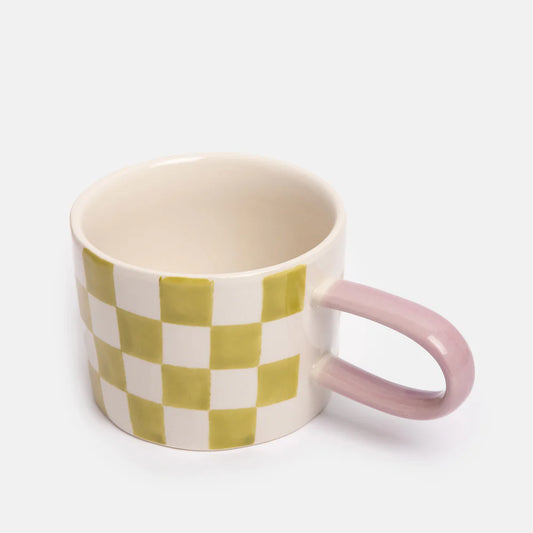 Ceramic Mug - Green Check