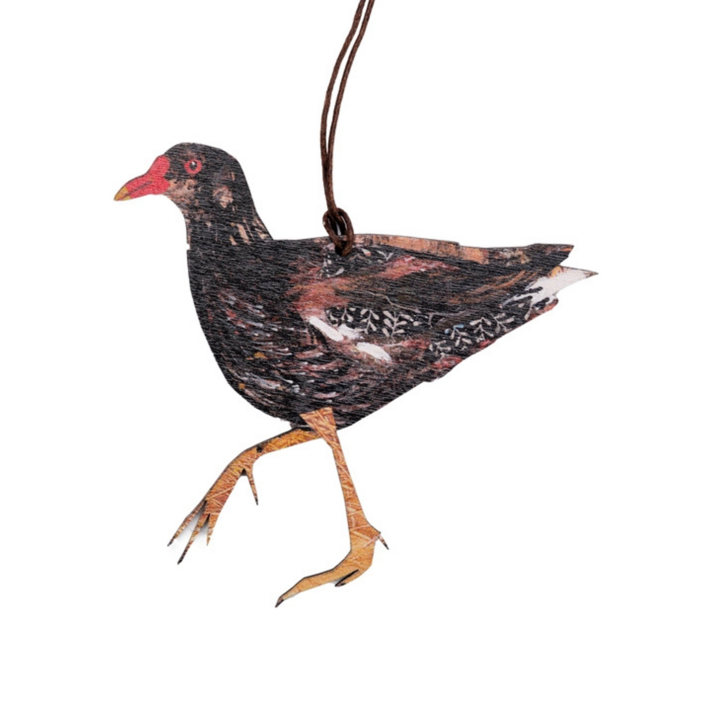 Clare O’Neill Artwork Birch Hanging Decoration - Moorhen