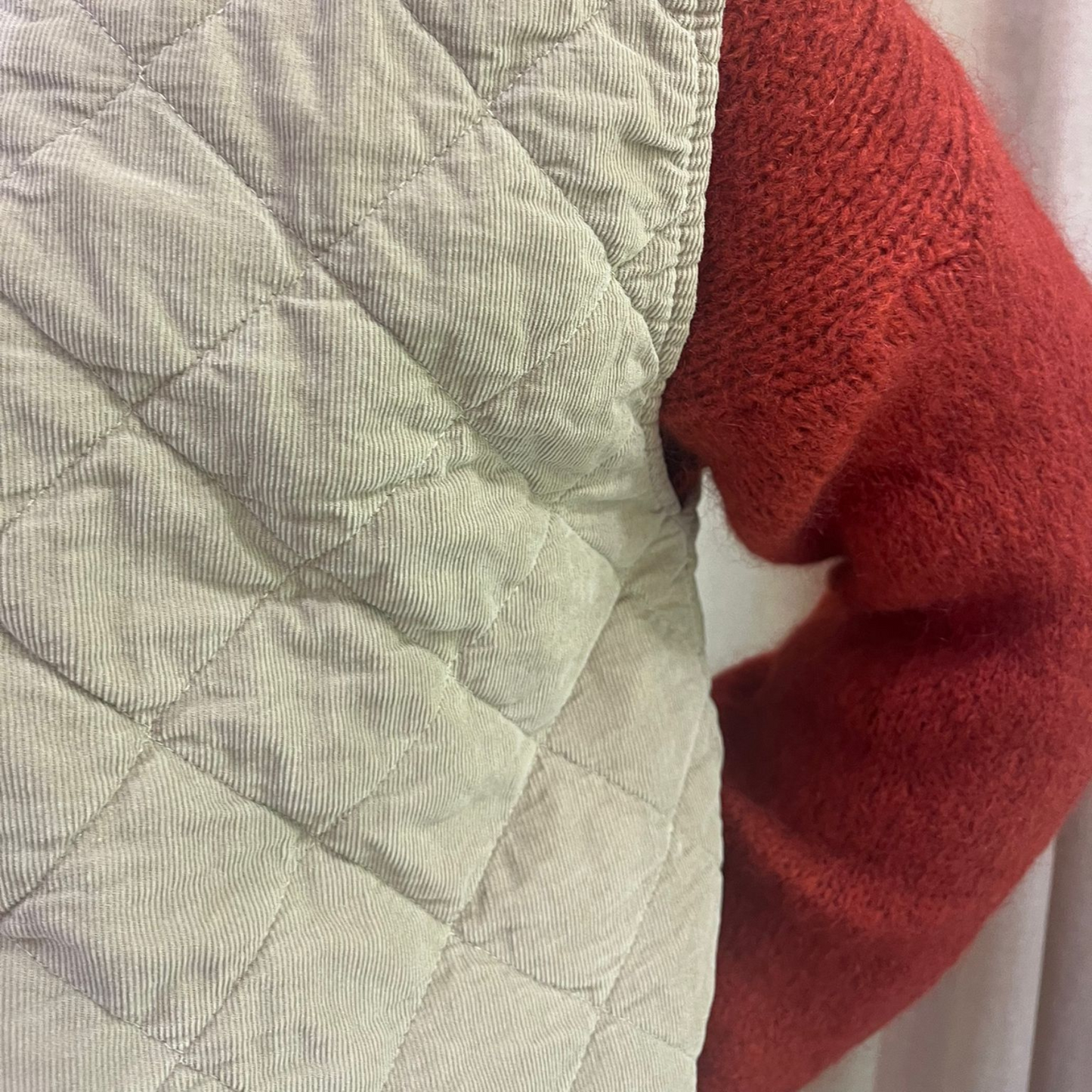 Needlecord Quilted Gilet Jacket - Camel Brown