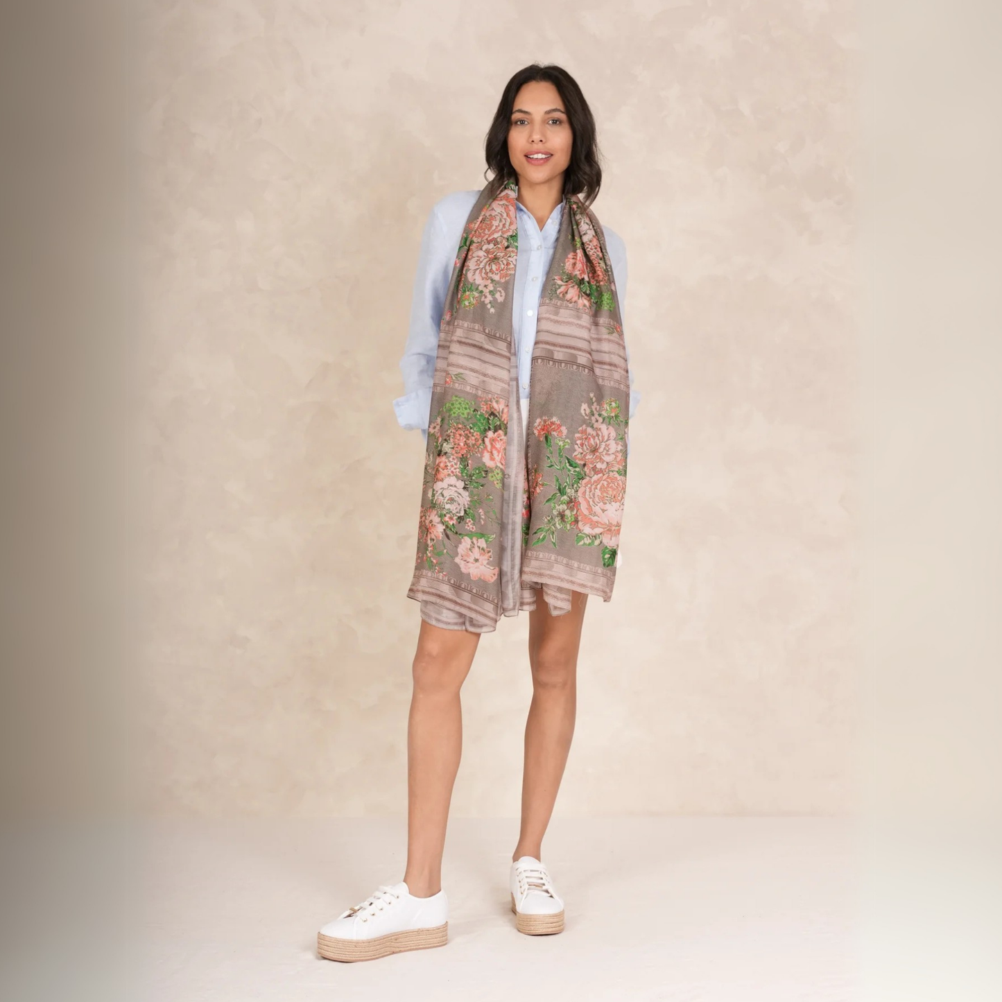 Scarf - Neon Rose Beige