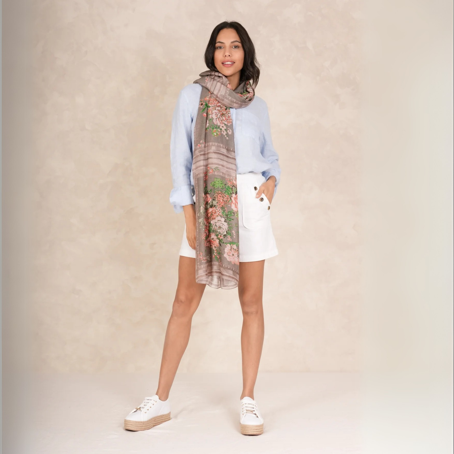 Scarf - Neon Rose Beige