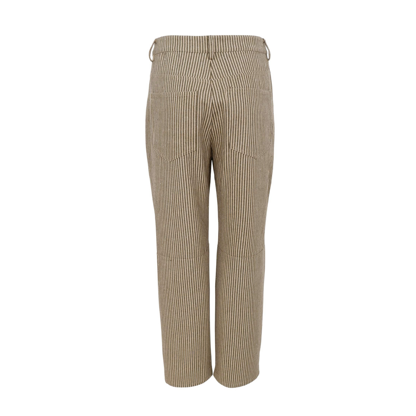 Olive Striped Jeans - Green