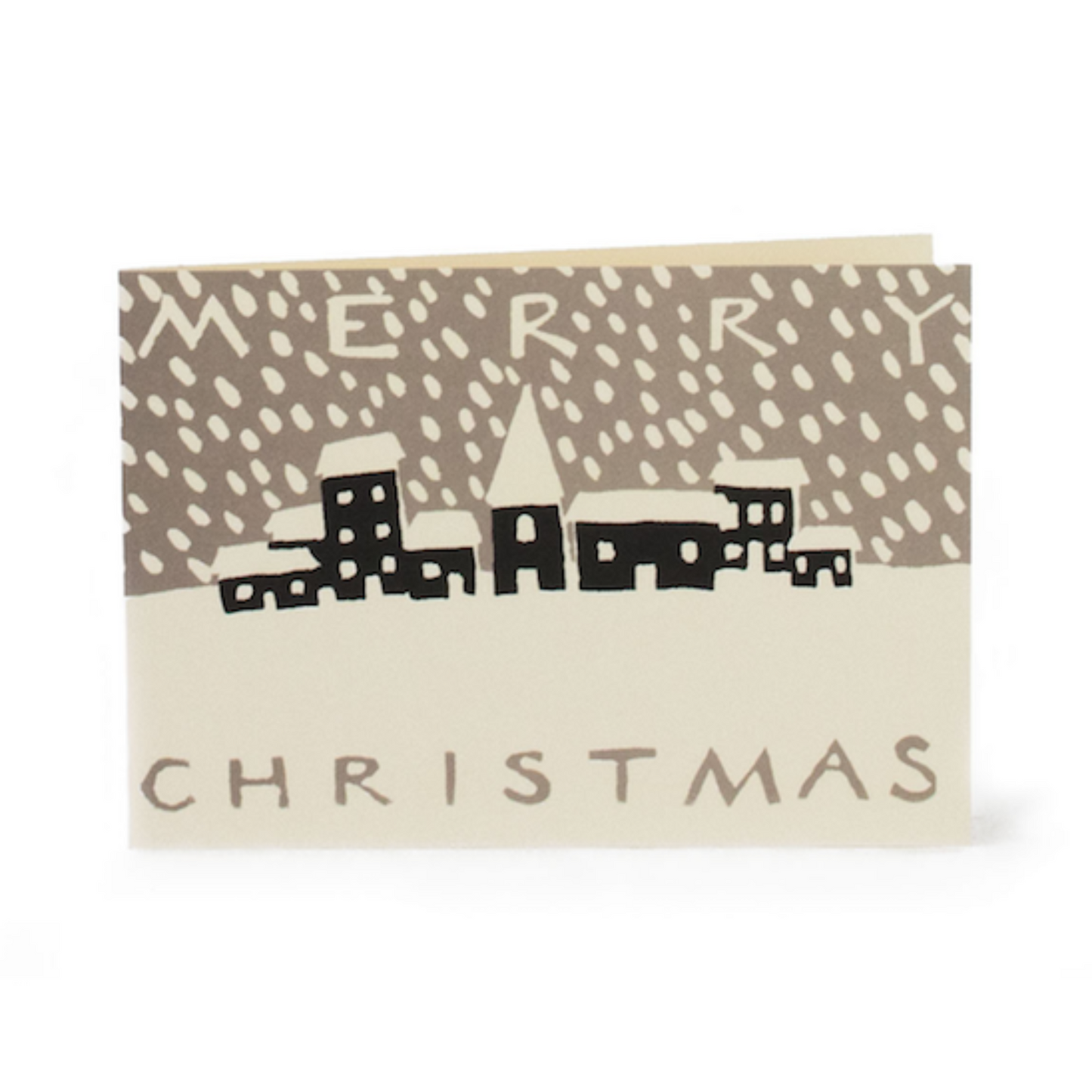 Pack of 6 Greetings Cards - Merry Christmas Snowy Town