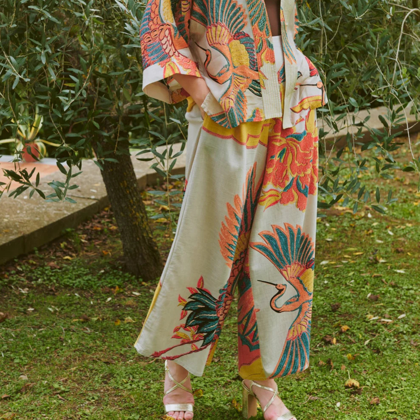 Palazzo Pants - Crane Stone