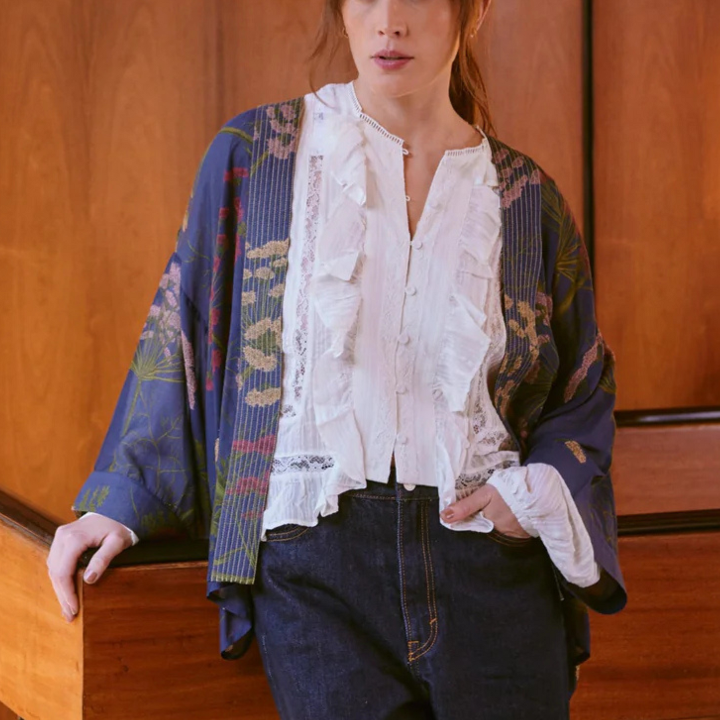 Kimono - Parsley Seed Navy