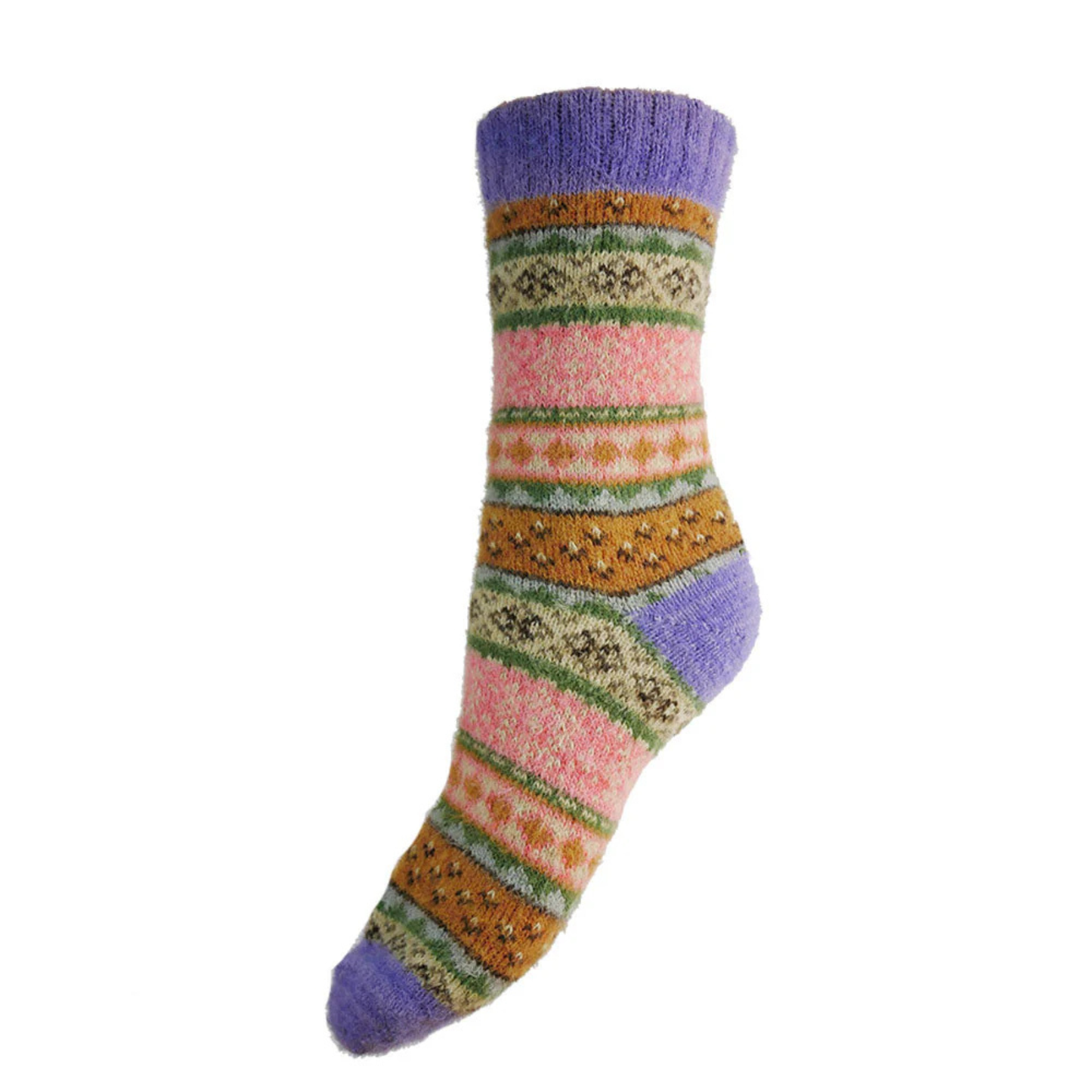 Wool Blend Socks - Scandi Purple
