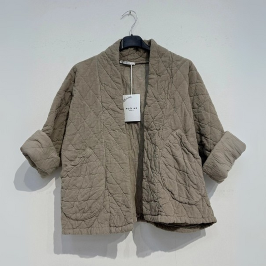 Needlecord Quilted Jacket - Taupe