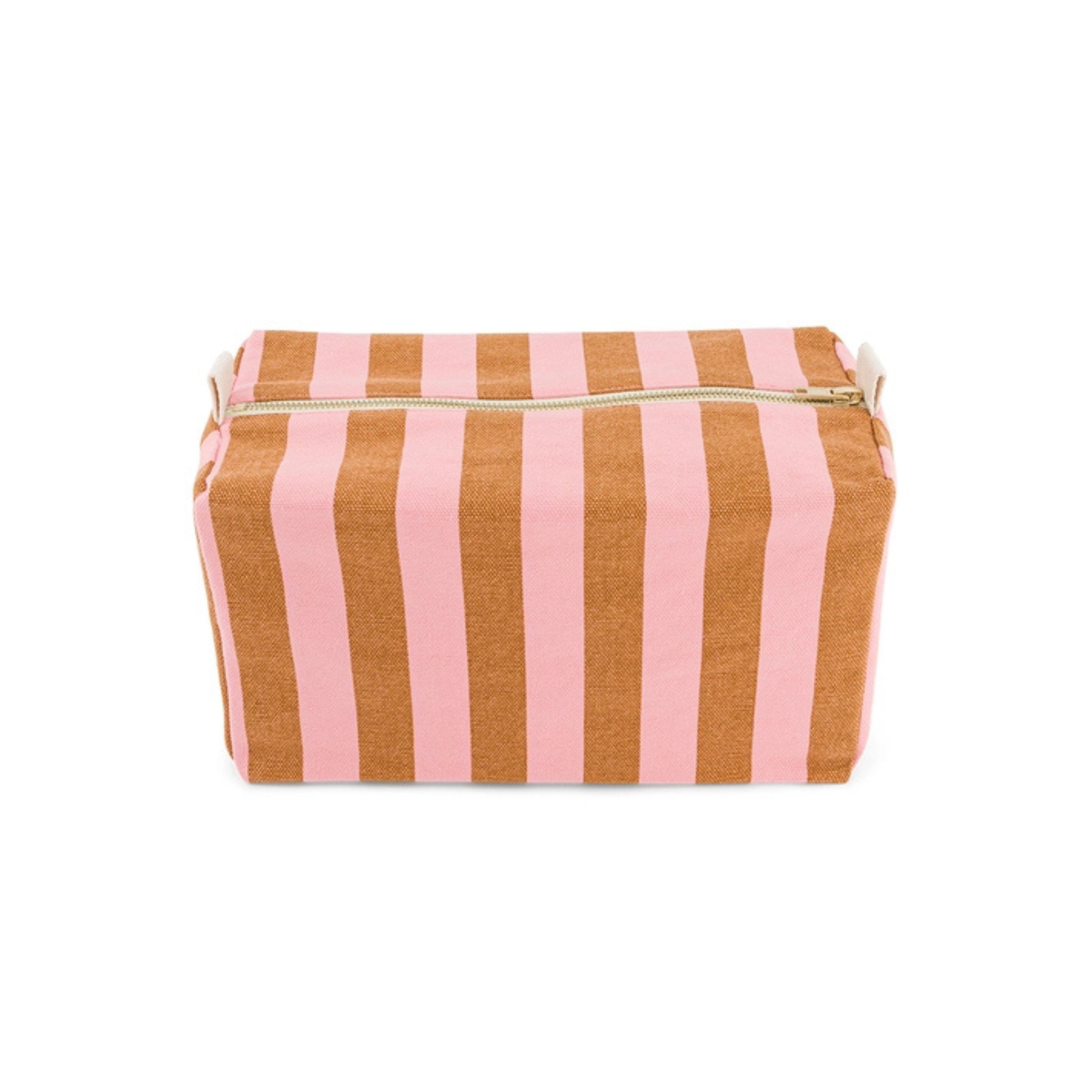 Vic Wash Bag - Caramel and Strawberry Stripes