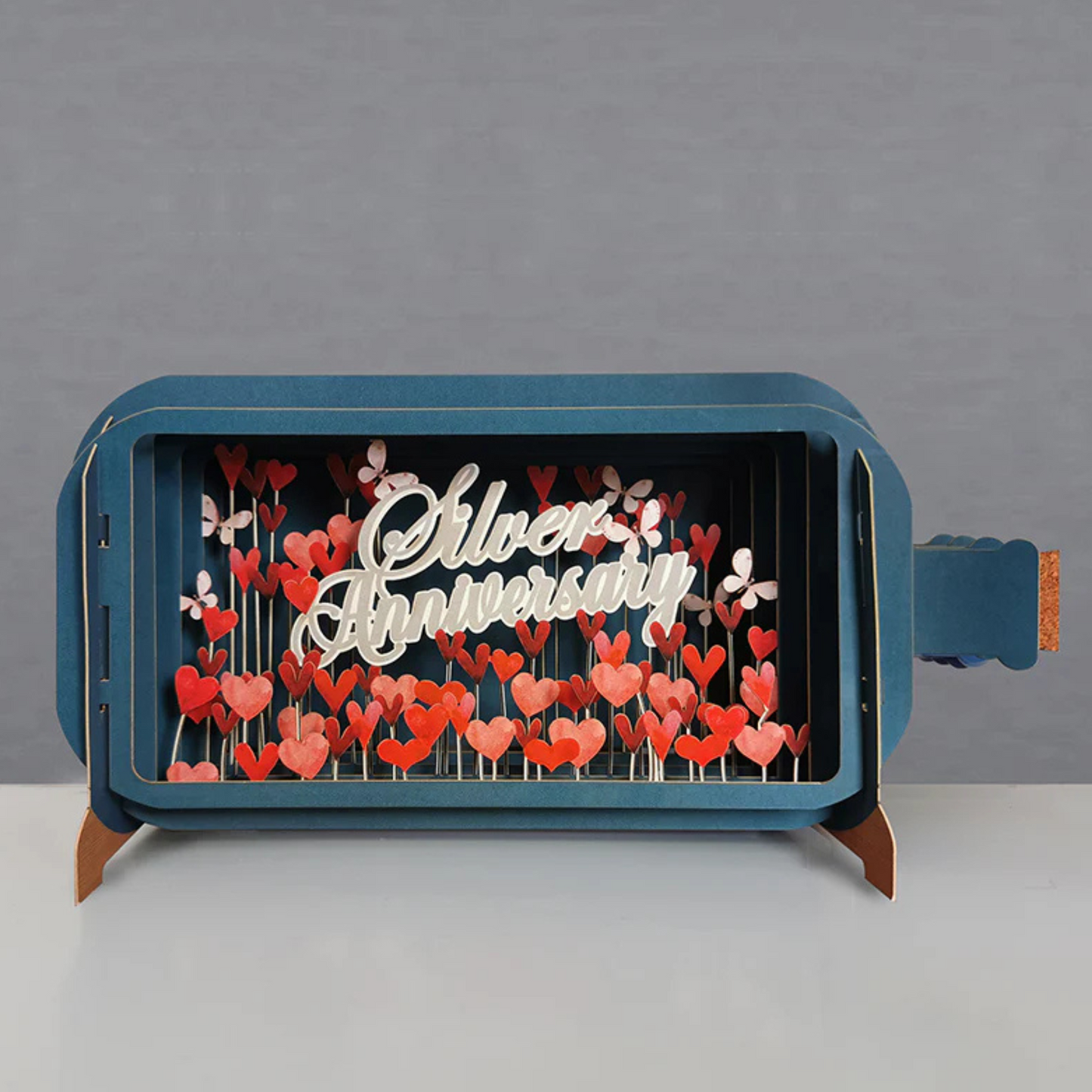 Alljoy Pop Up Greetings Card - Silver Anniversary