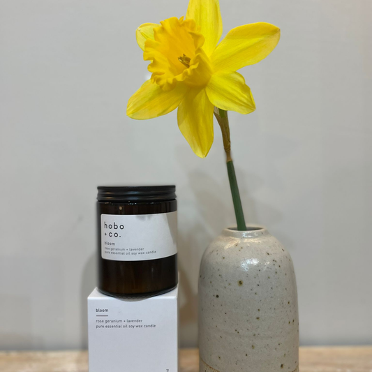 Soy Wax Candle - Rose Geranium & Lavender