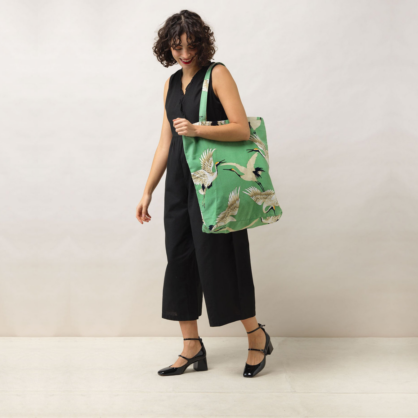 One Hundred Stars Canvas Bag - Stork Pea Green