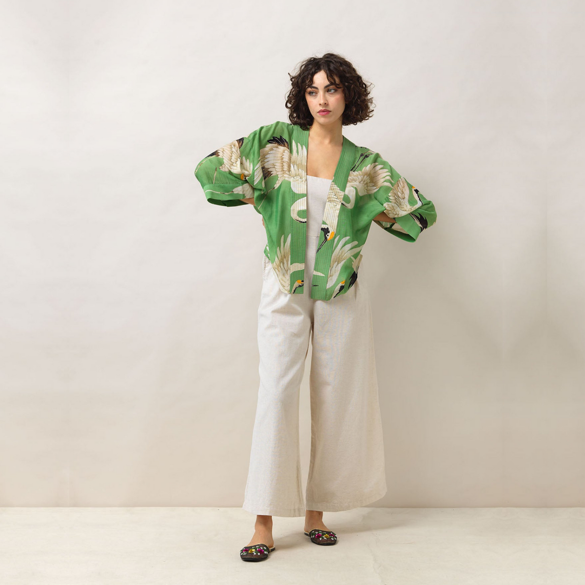 Kimono - Stork Pea Green