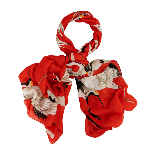 Scarf - Stork Scarlet