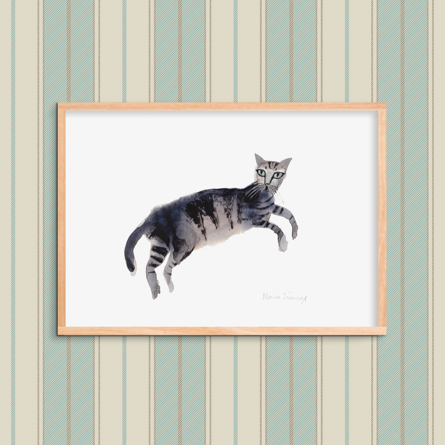 A4 Print - Striped Cat