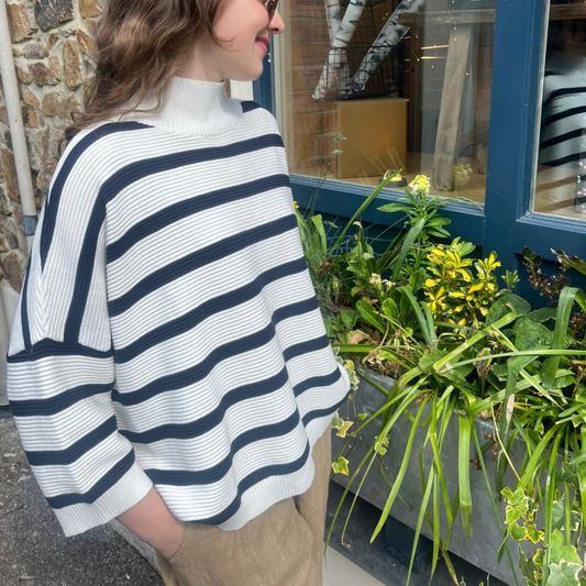 Vicki Jumper - Navy Stripe