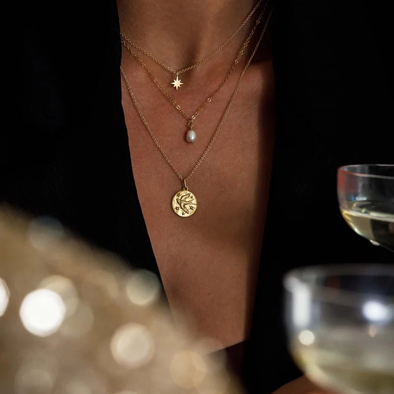 Fine Gold Chain Necklace - Petite Nova Star