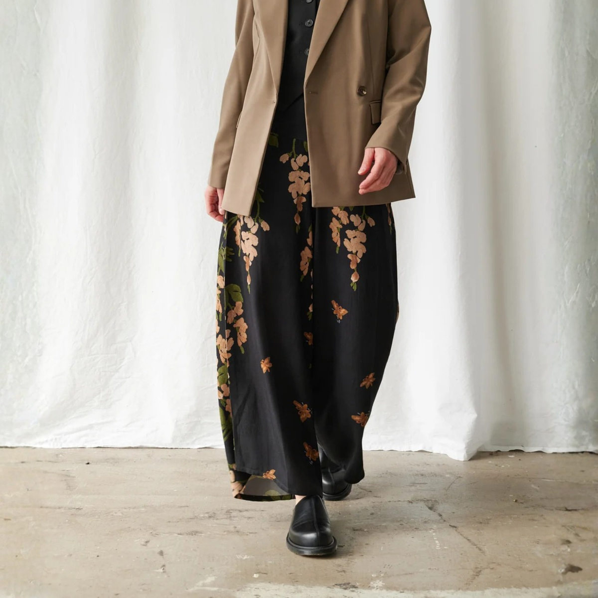 Tencel Palazzo Pants - Wisteria Black