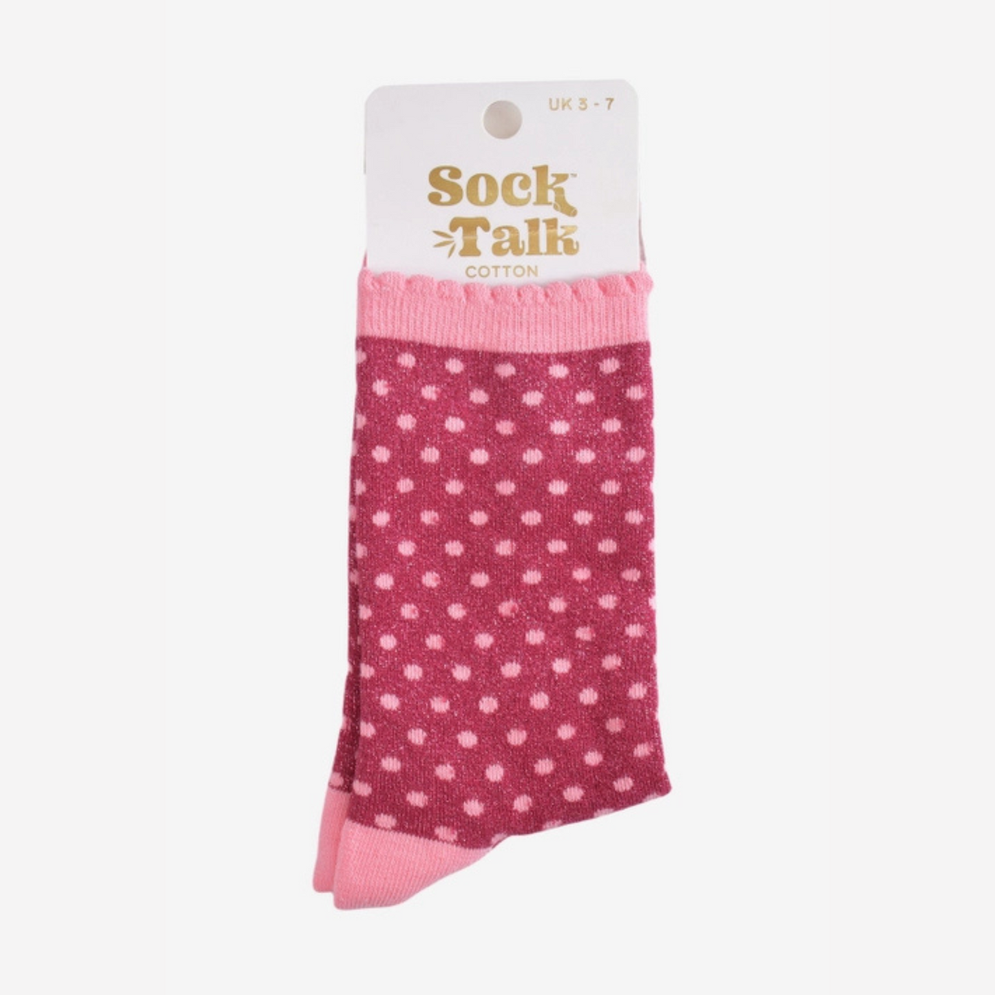 Glitter Socks - Pink and Berry Polka Dots