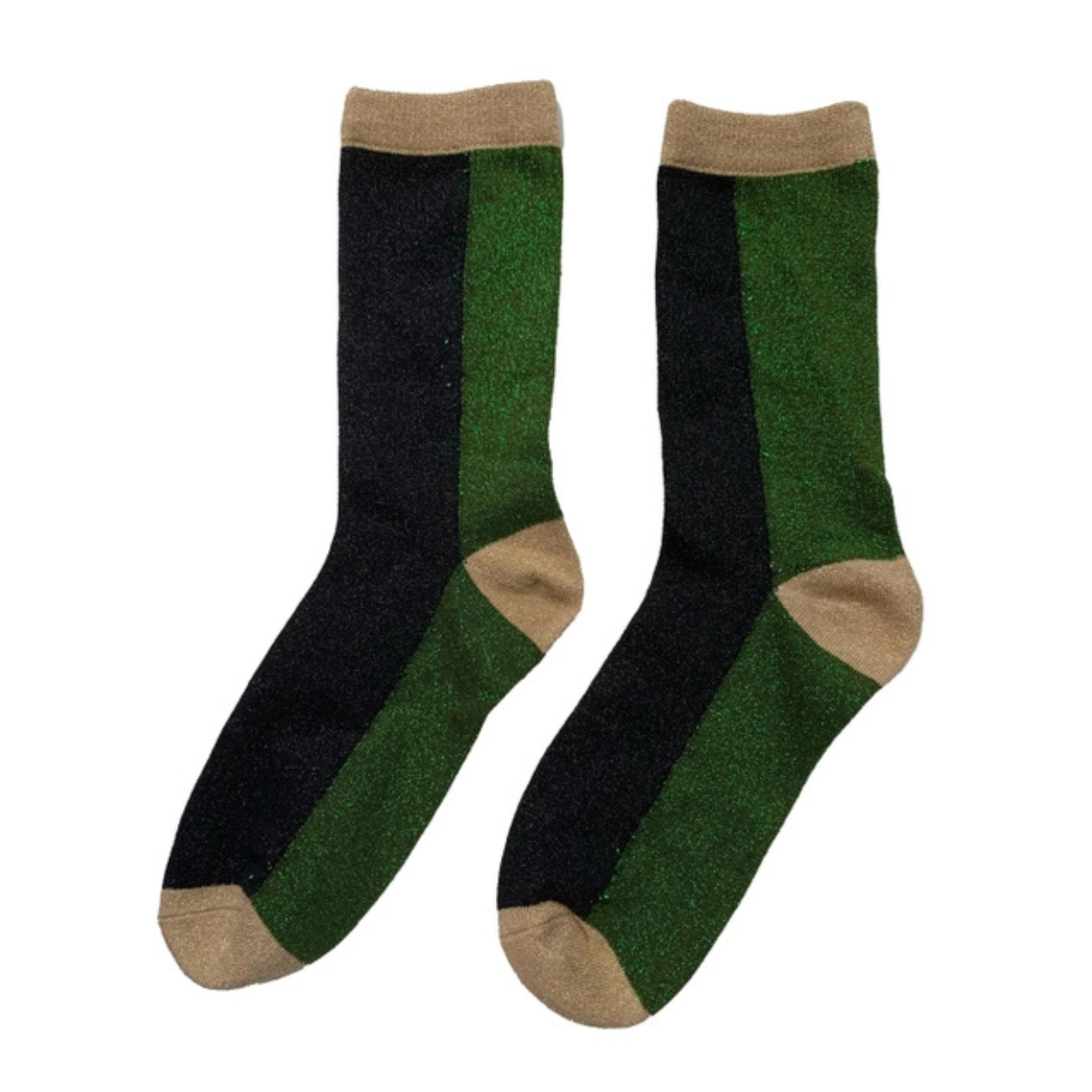 Glitter Socks - Green and Gold