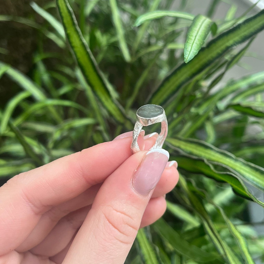 Eco Silver Ring - Light Labradorite