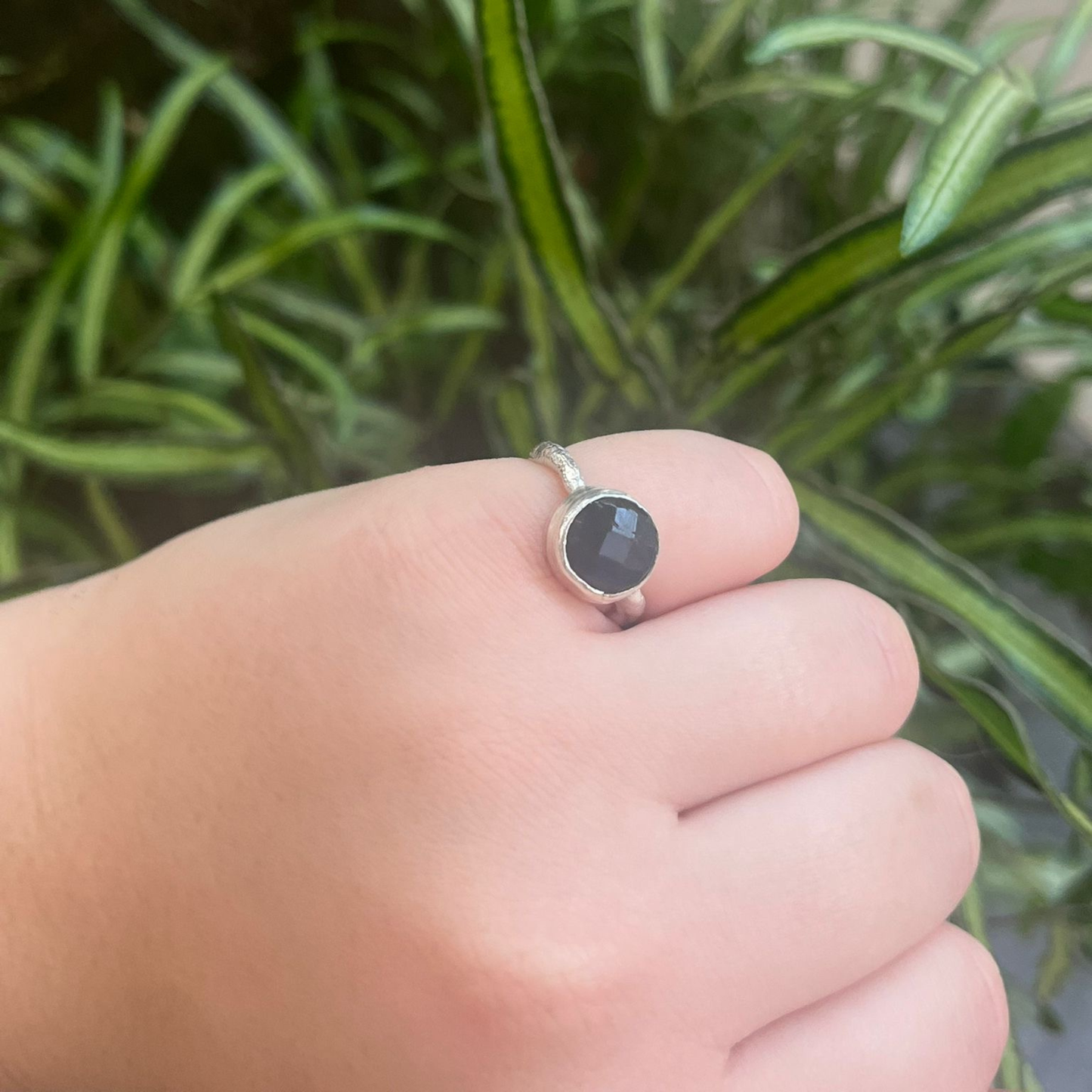 Eco Silver Ring - Dark Labradorite