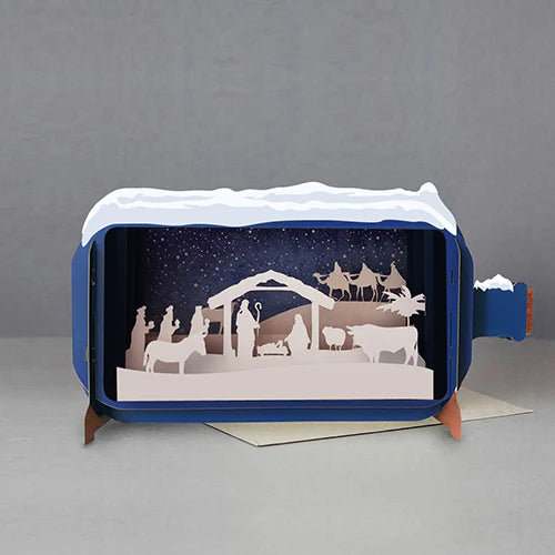 Pop Up Greetings Card - The Nativity