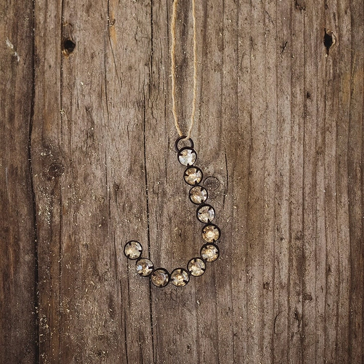 Hanging Initial Rhinestone Decoration