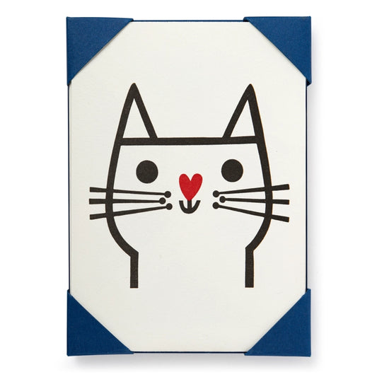 Mini Greetings Card - Cat