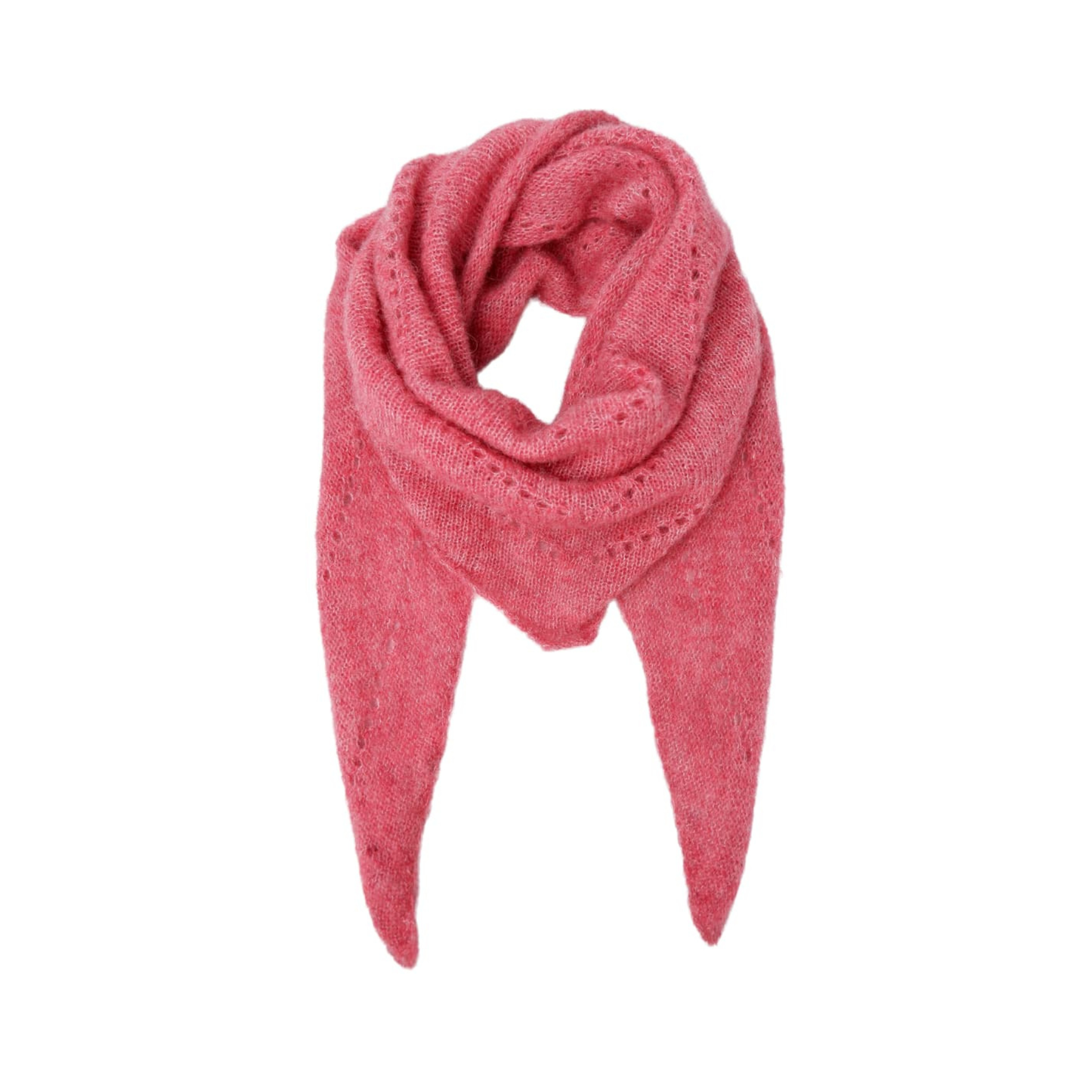 Alpaca Wool Picot Scarf - Berry