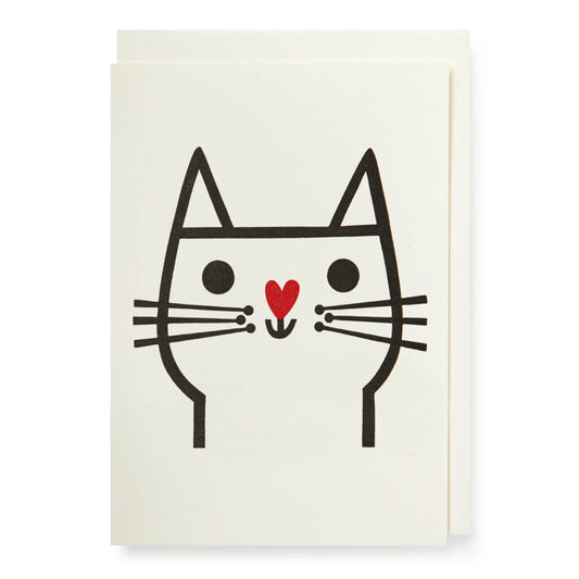 Mini Greetings Card - Cat