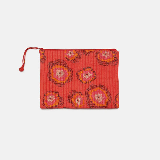 Compania Fantastica Pouch - Flowers Red and Orange