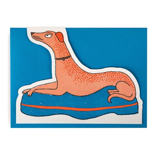 Greetings Card - Crossed Paw Dog