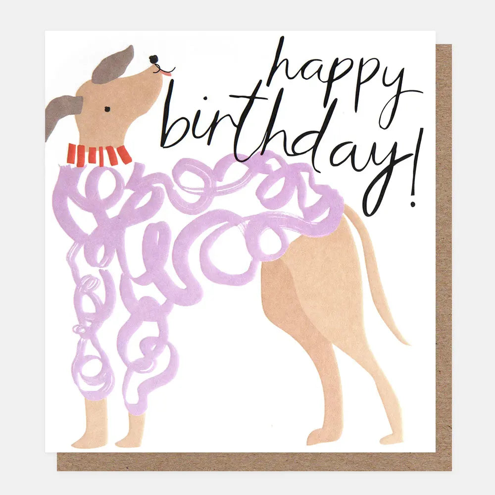 Greetings Card - Happy Birthday Whippet