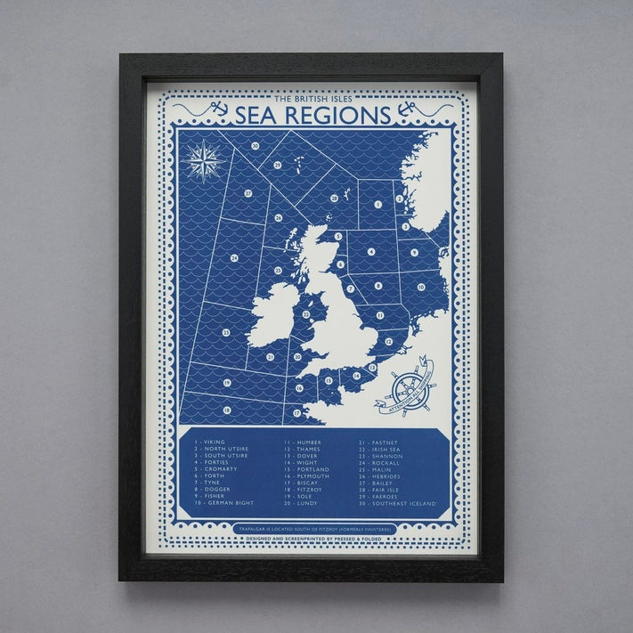A3 Screen Print - British Sea Regions