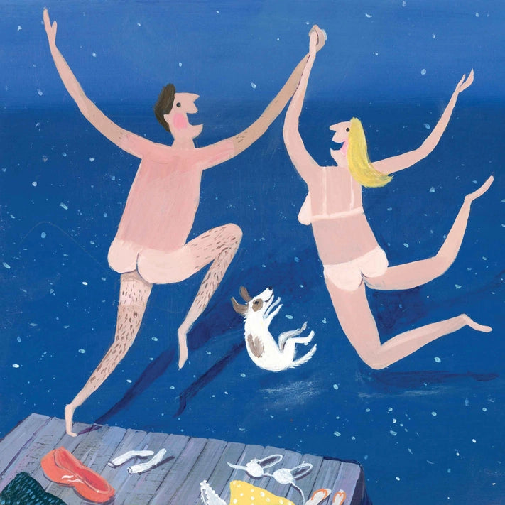 Greetings Card - Skinny Dippers