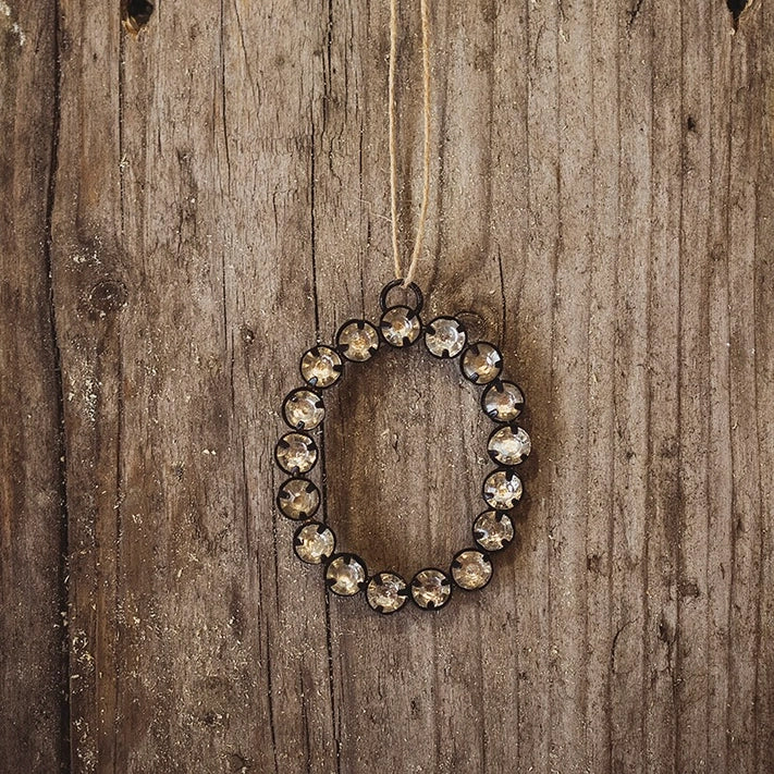Hanging Initial Rhinestone Decoration
