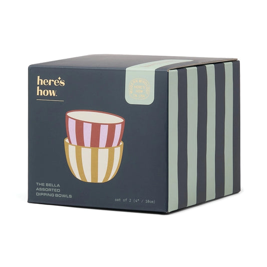 Set of 2 Dipping Bowls - Ochre & Rust