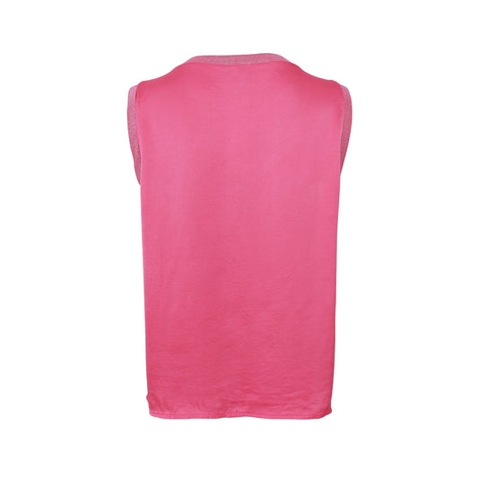 Mabel Sleeveless V-Neck Blouse - Pink