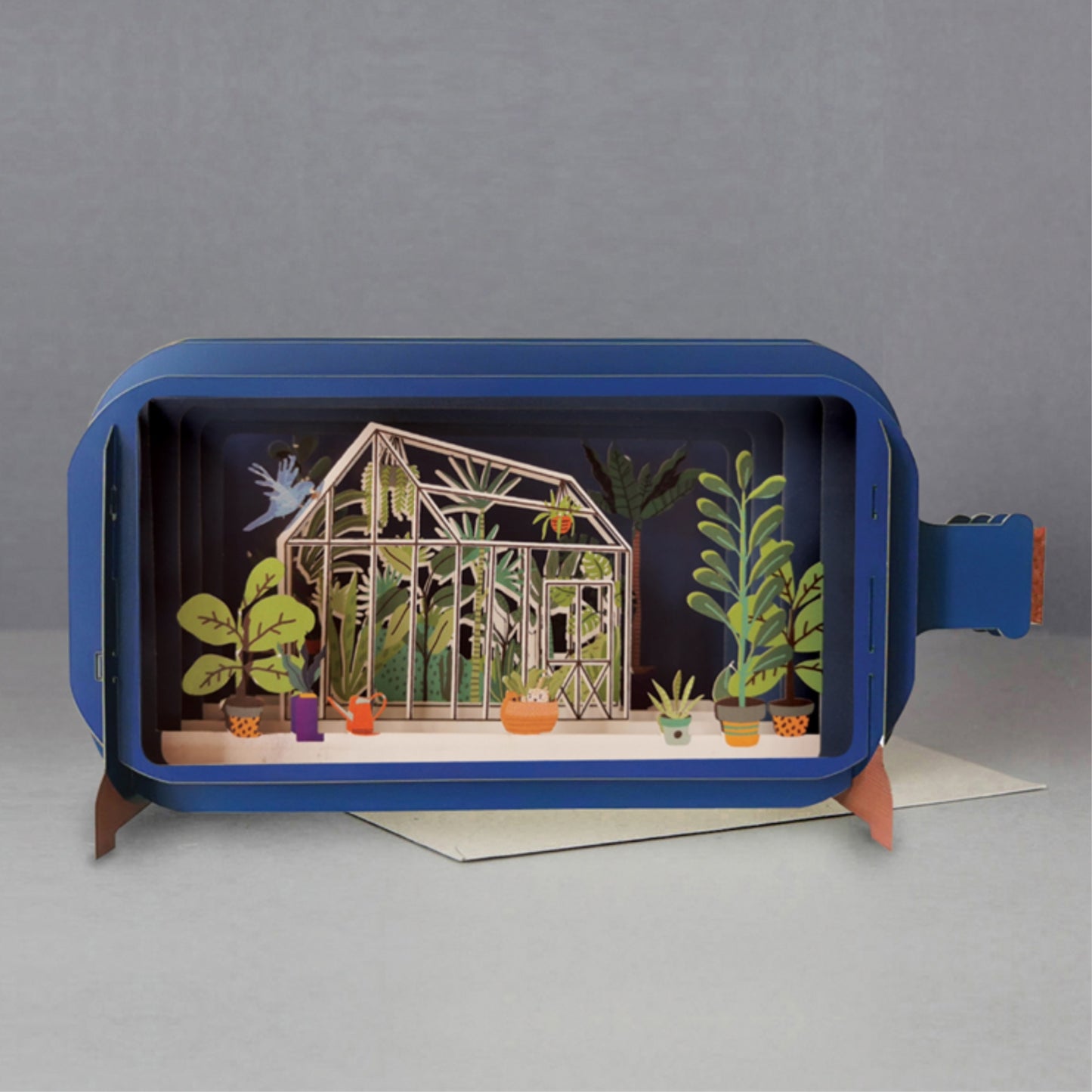 Pop Up Greetings Card - Greenhouse Plants